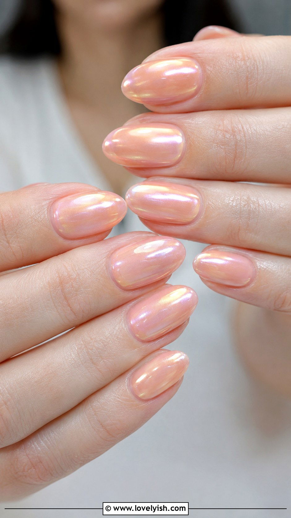 Peach Glazed Donut Nails - 50 peach nail designs - 50 peach nail designs