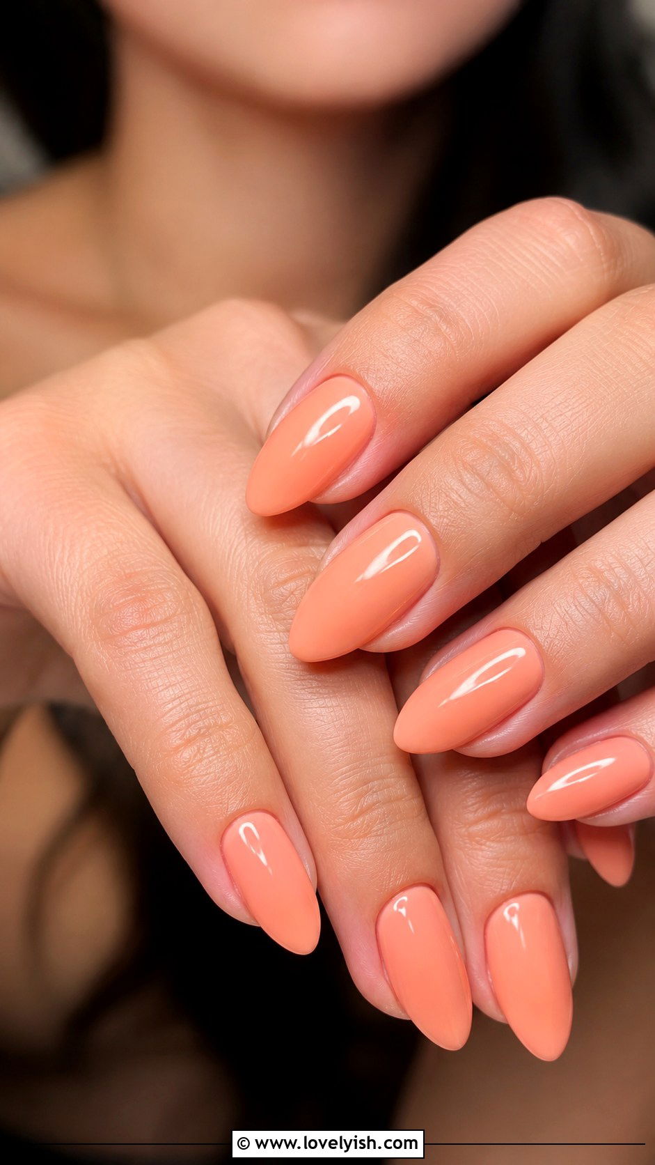 Peach Glow Almond Nails - 50 almond nails - 50 almond nails