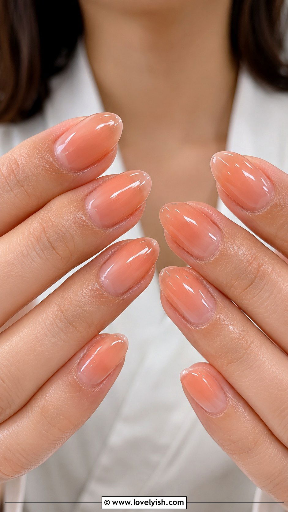 Peach Jelly Nails - 50 peach nail designs - 50 peach nail designs