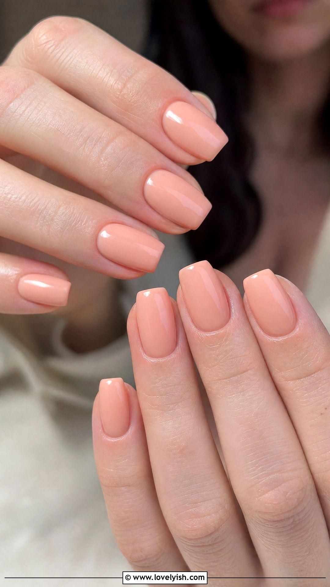Peach Nude Short Coffin Nails - 50 short coffin nails - 50 short coffin nails