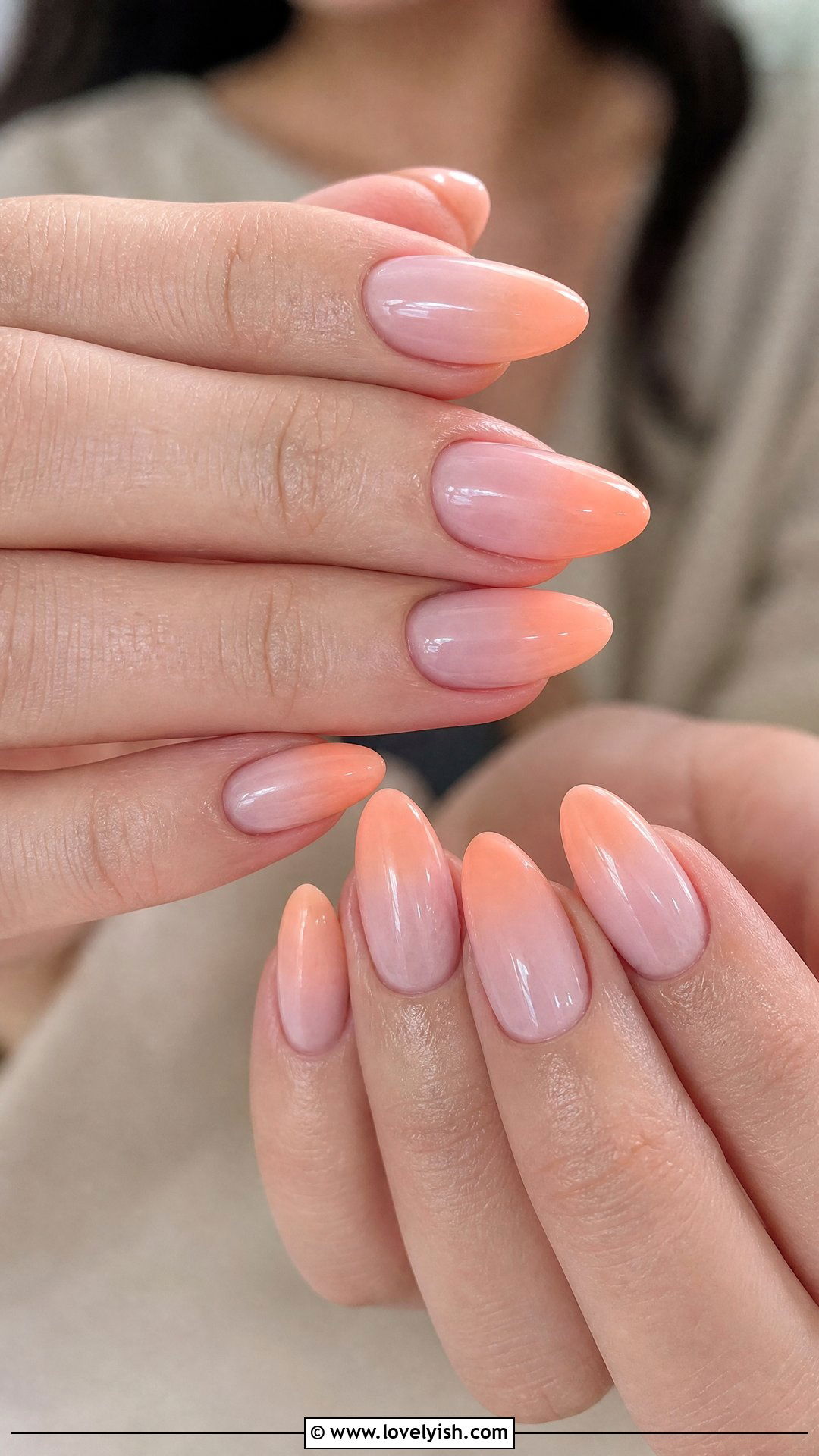 Peach Ombre French Tips - 50 cute nails - 50 cute nails
