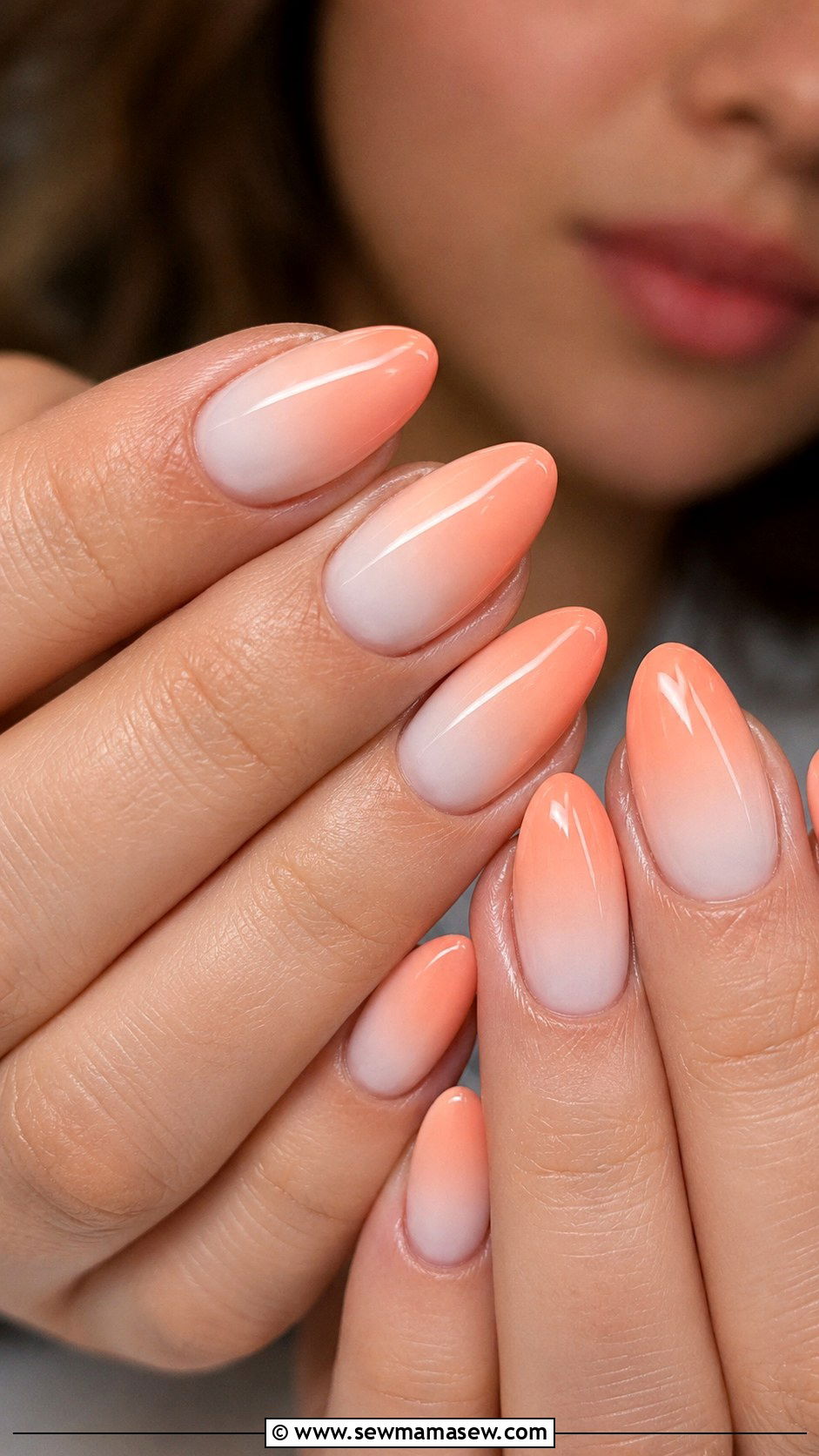 Peach Ombre Gel Nails - 50 gel polish - 50 gel polish