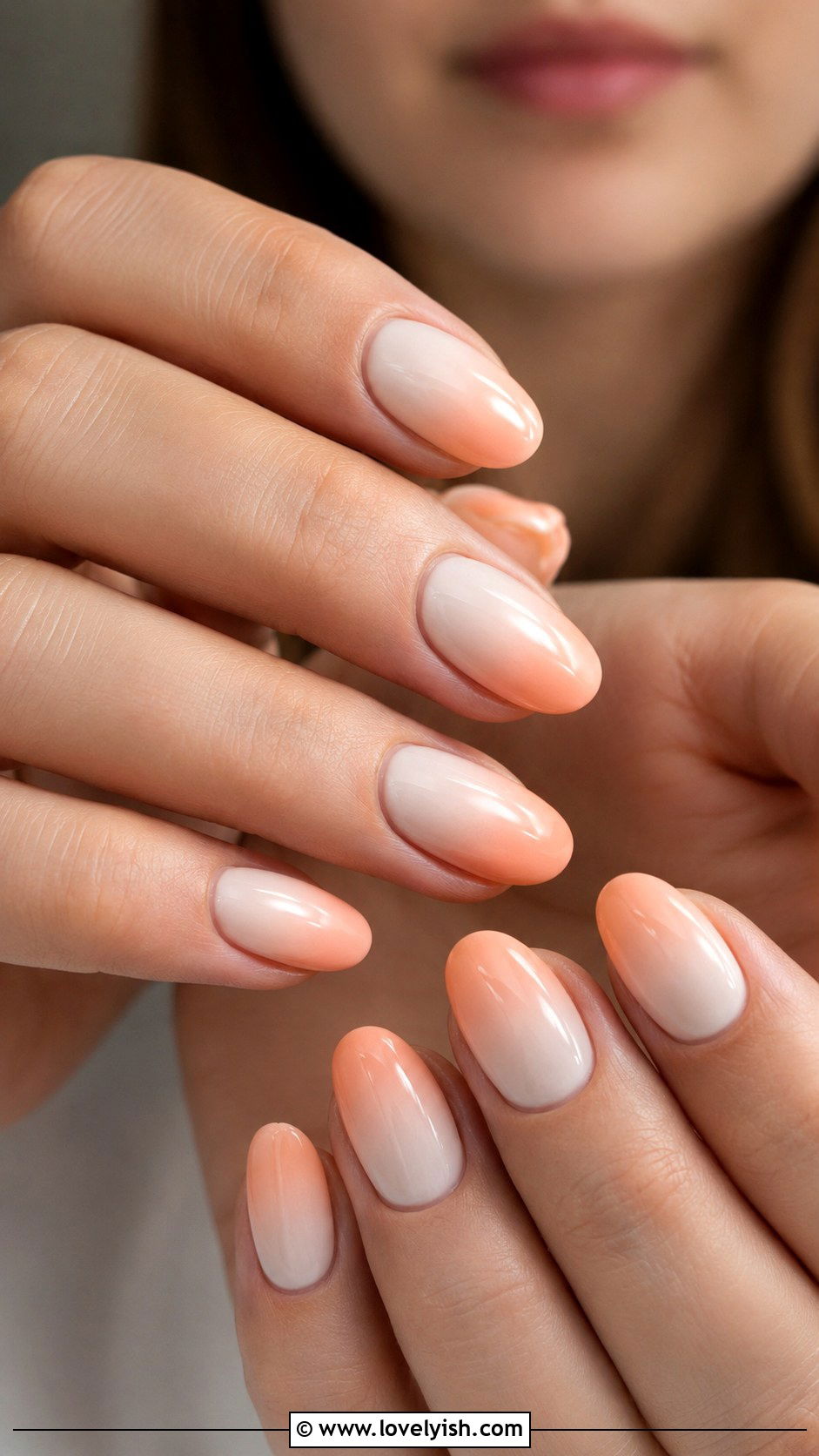 Peach Ombre Nails - 50 quick nail designs - 50 quick nail designs