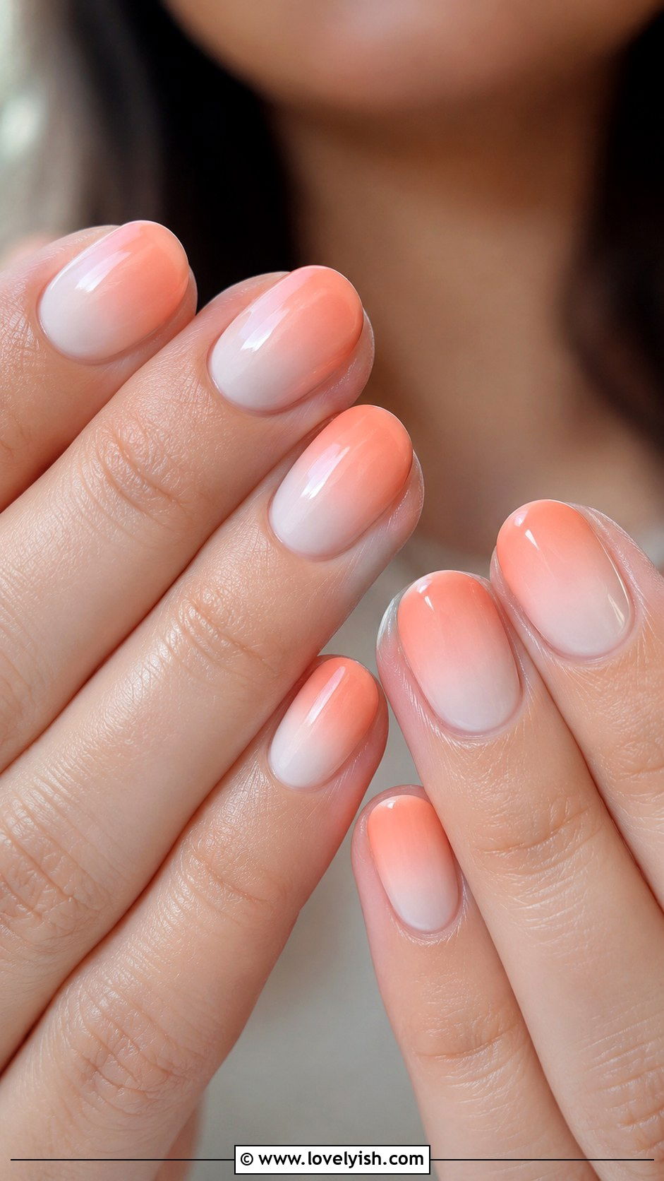 Peach Ombre Nails - 42 easy nail art ideas - 42 easy nail art ideas