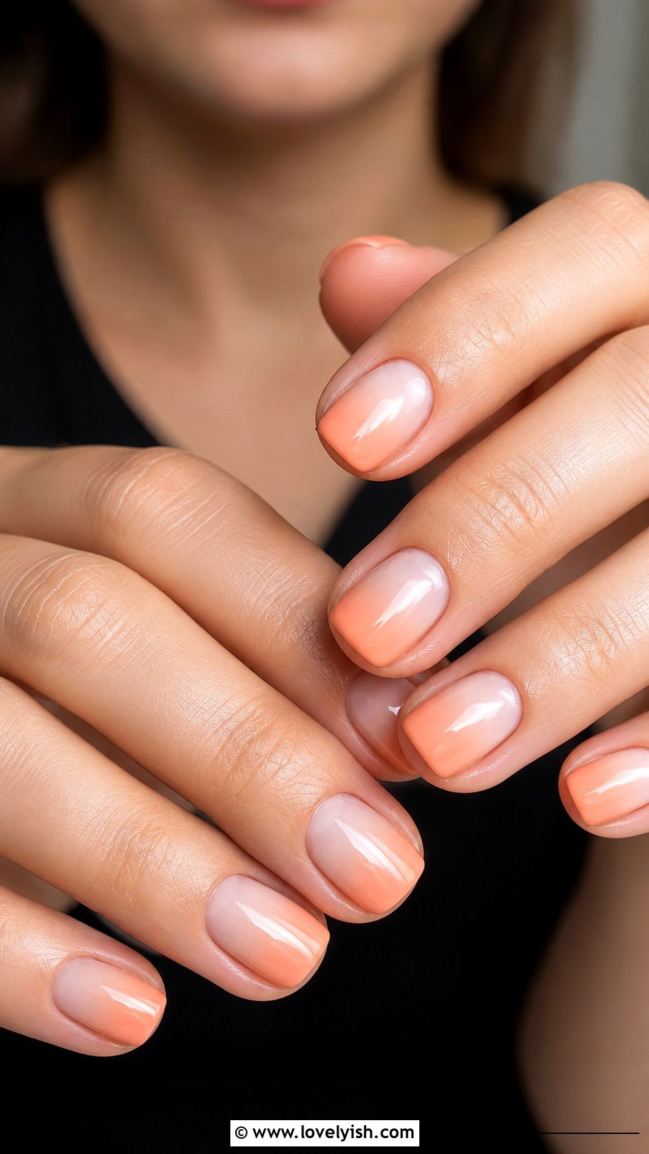 Peach Ombre Short Nails - 25 cute nail design ideas - 25 cute nail design ideas