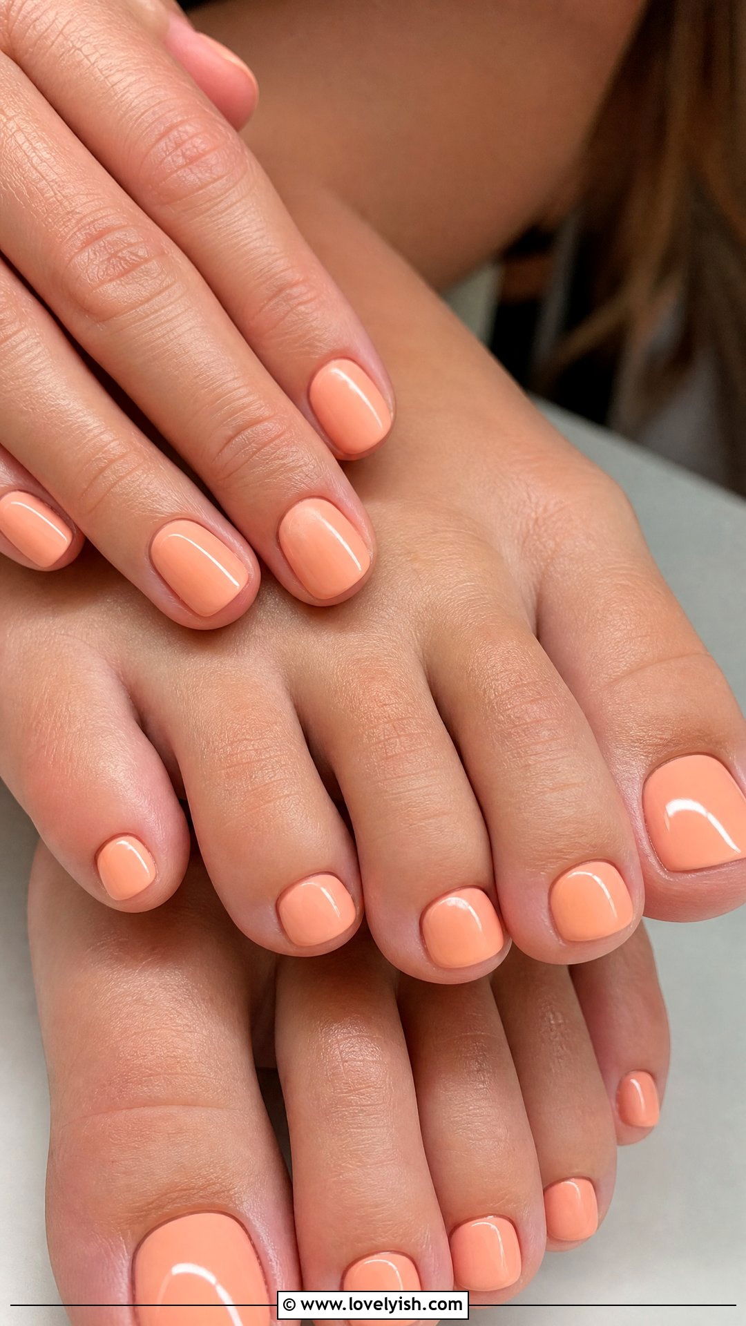 Peach Sorbet Pedicure - 50 summer pedicure - 50 summer pedicure