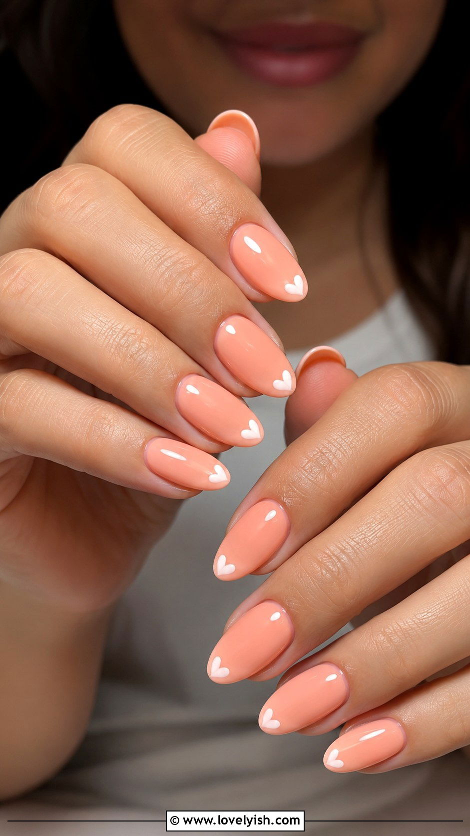 Peach Swirl Nails - 50 peach nail designs - 50 peach nail designs