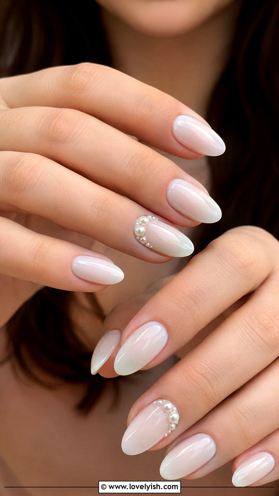 Pearl Accent Nail Art - 25 cool nail art ideas - 25 cool nail art ideas
