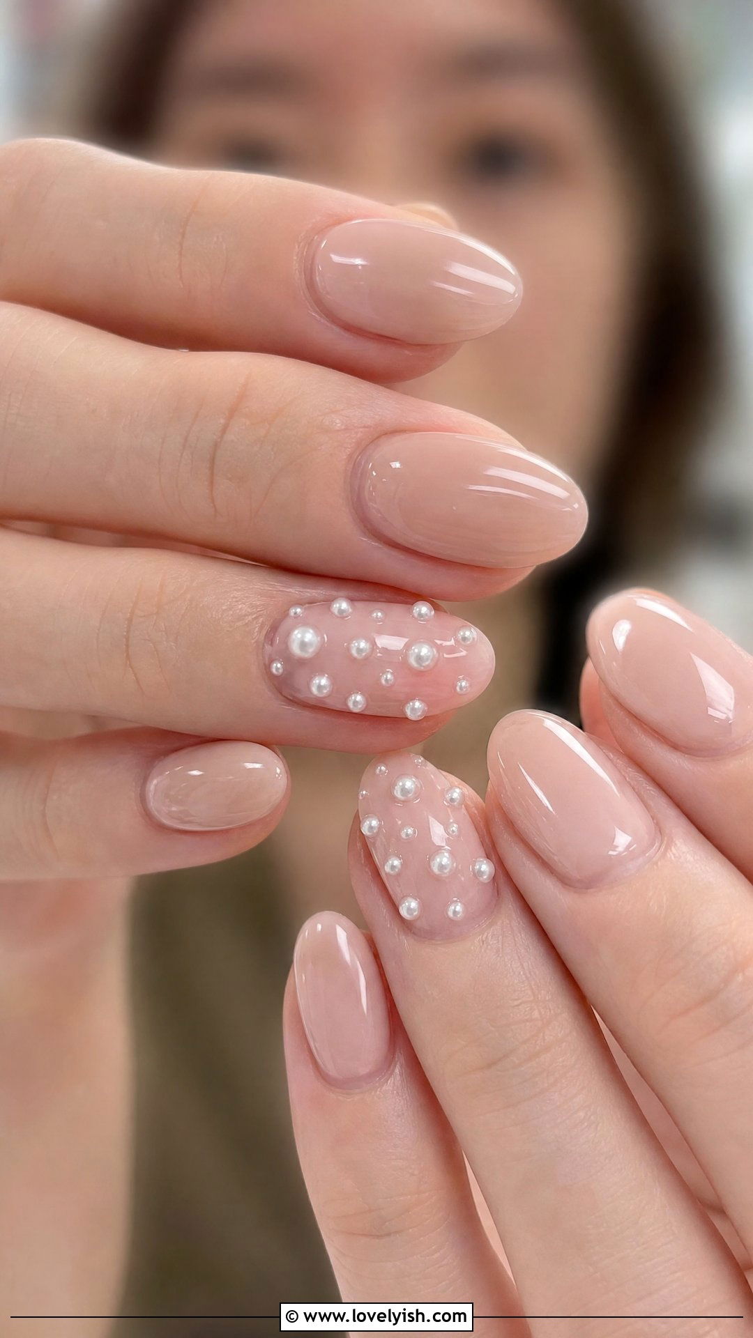 Pearl Accent Nails - 50 popular nail designs - 50 popular nail designs