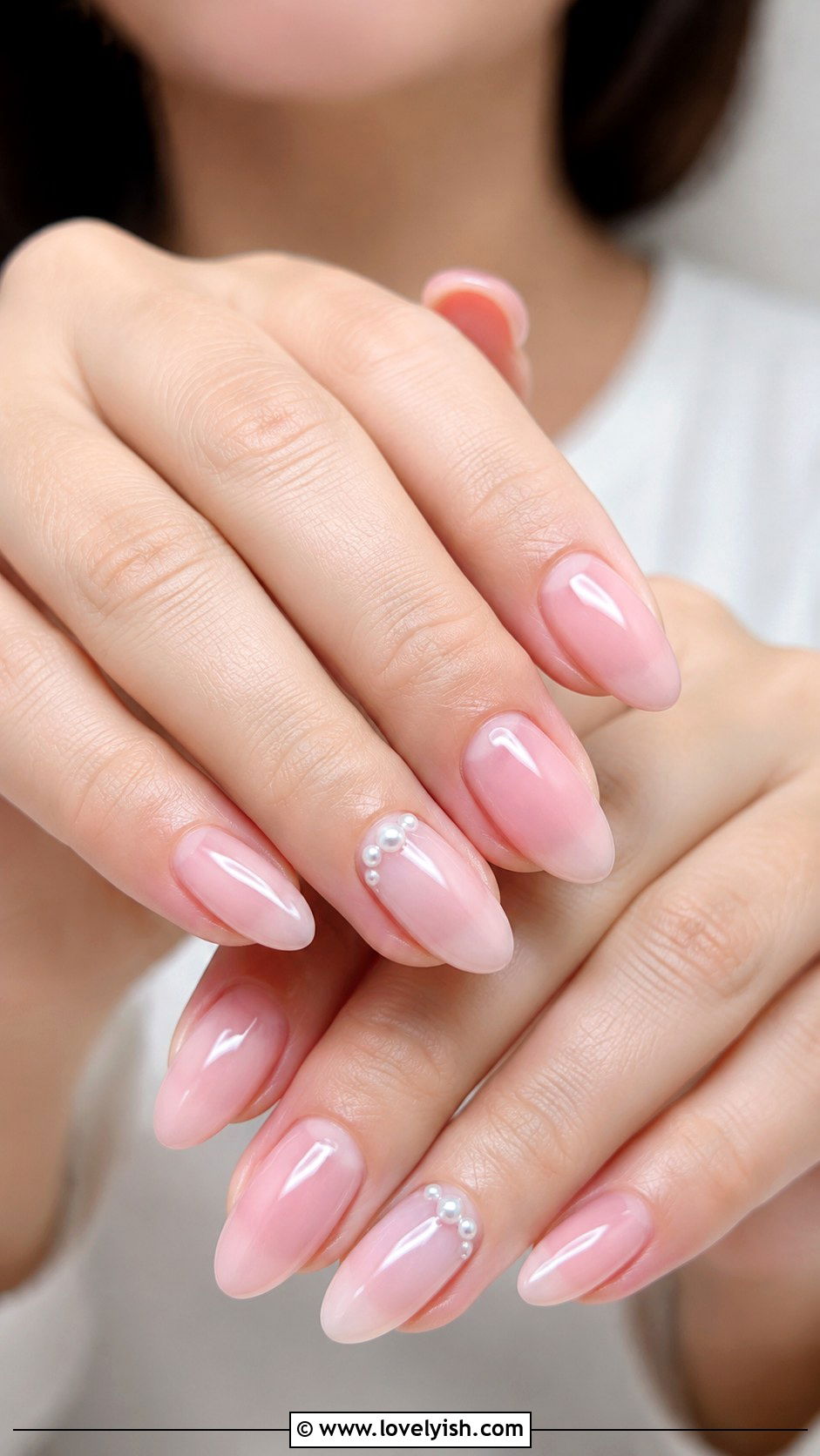 Pearl Accent Nails - 25 mothers day nail designs - 25 mother's day nail designs