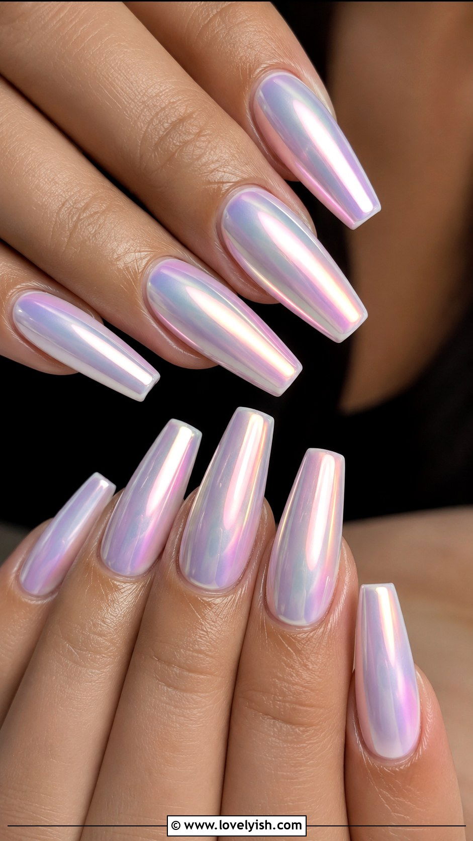 Pearl Chrome Nails - 50 trendy simple nail designs - 50 trendy simple nail designs