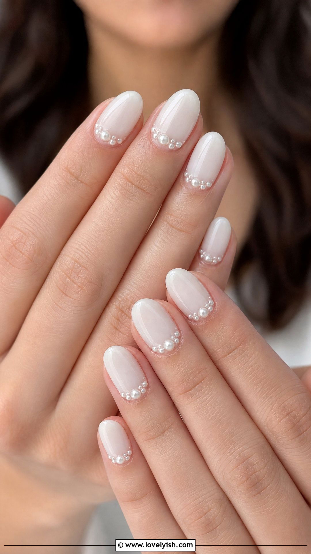 Pearl Cuticle Accent Bridal Nails - 50 bridal nails - 50 bridal nails