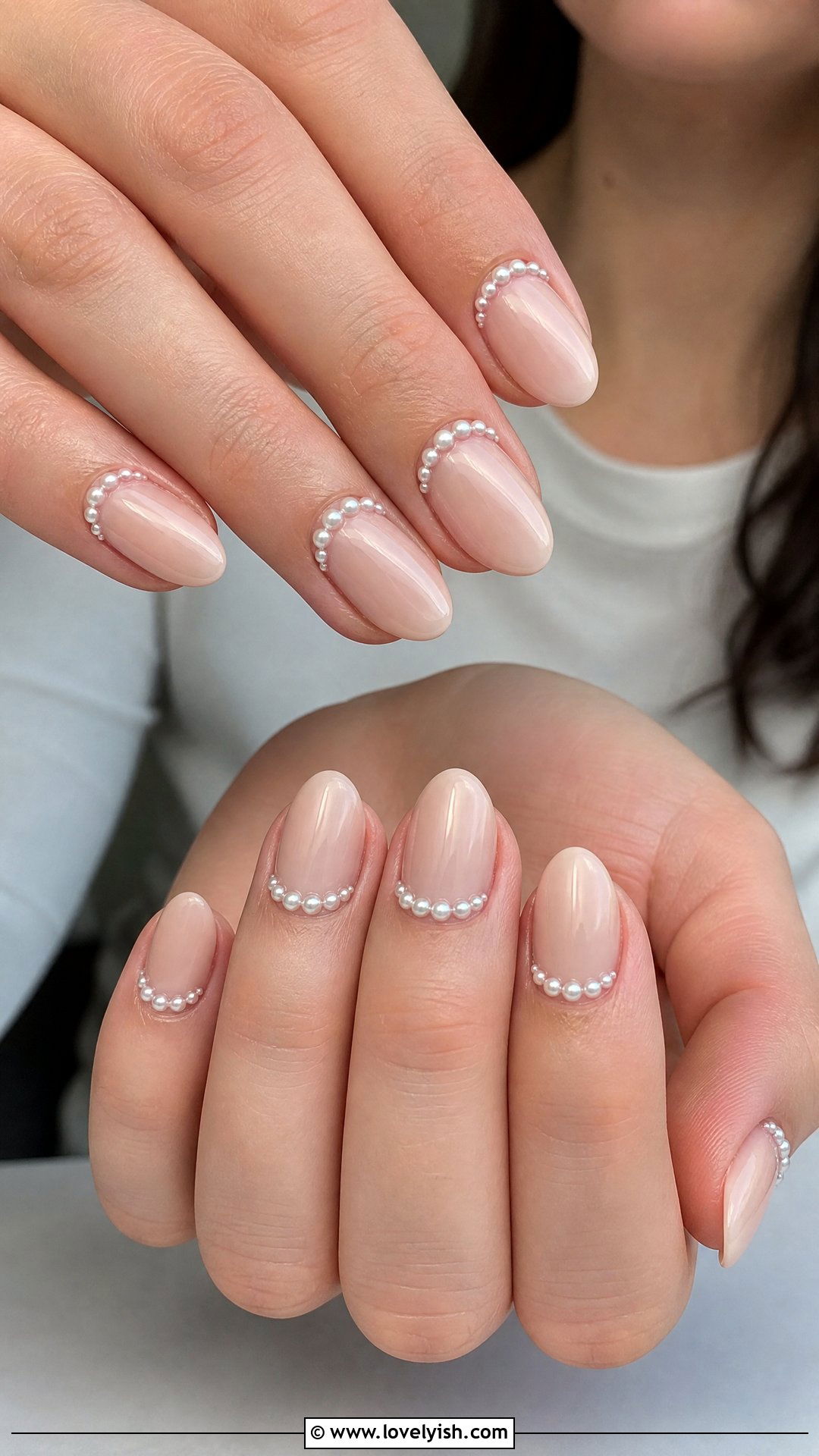 Pearl Cuticle Halo Nails - 50 pearl nails - 50 pearl nails