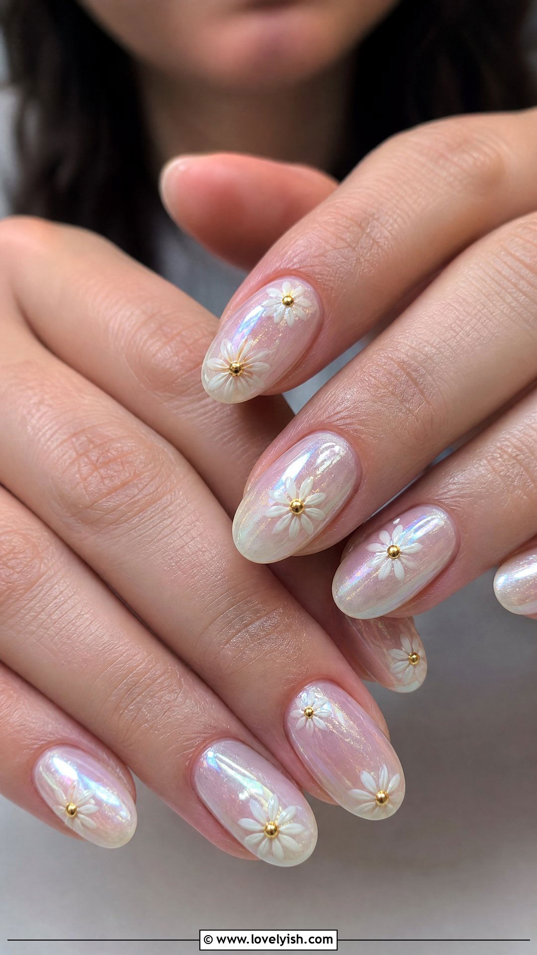 Pearl Daisy Nails - 50 daisy nails - 50 daisy nails