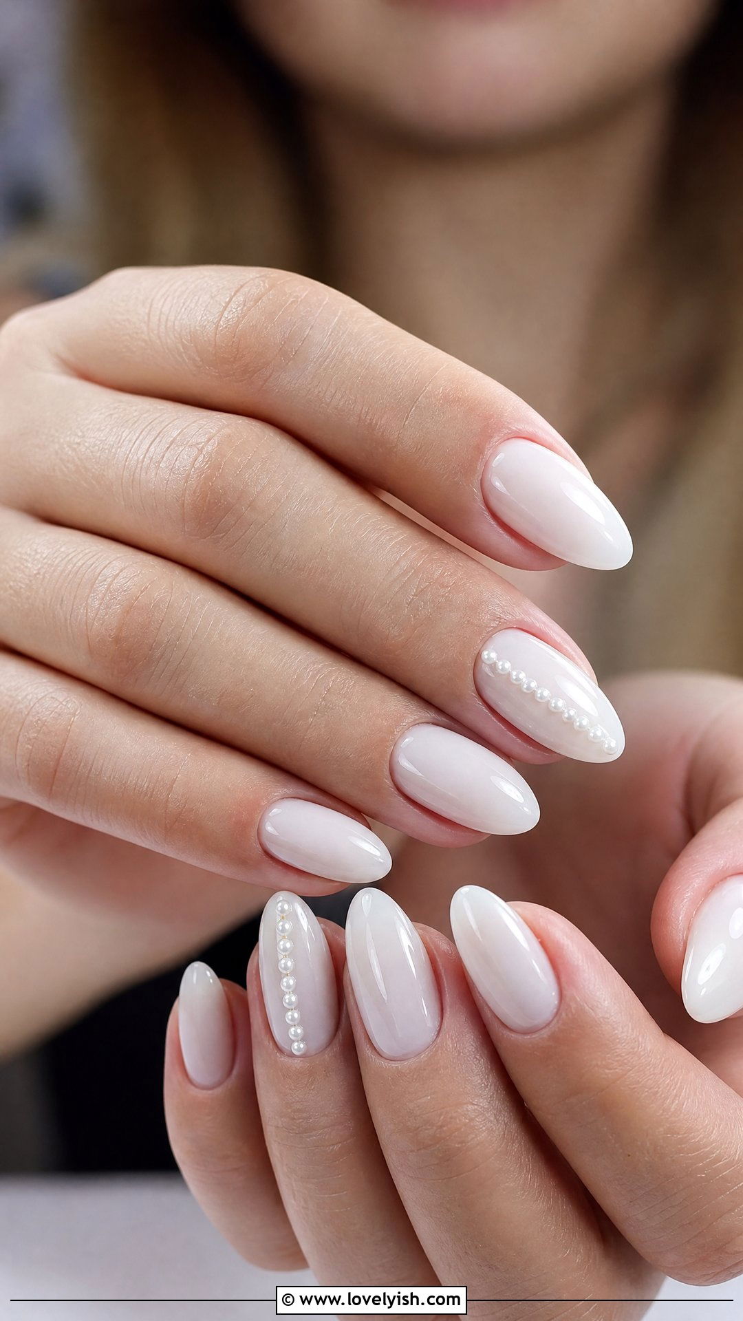 Pearl Drop Accent Nails - 50 feminine nails - 50 feminine nails