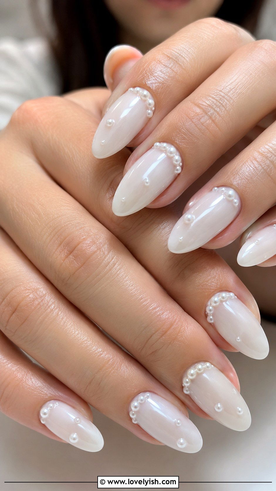 Pearl Embellished Manicure - 50 manicure - 50 manicure