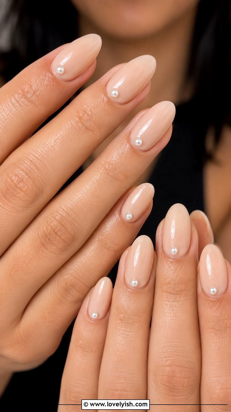 Pearl Embellished Nude Baddie Nails - 50 baddie nails - 50 baddie nails