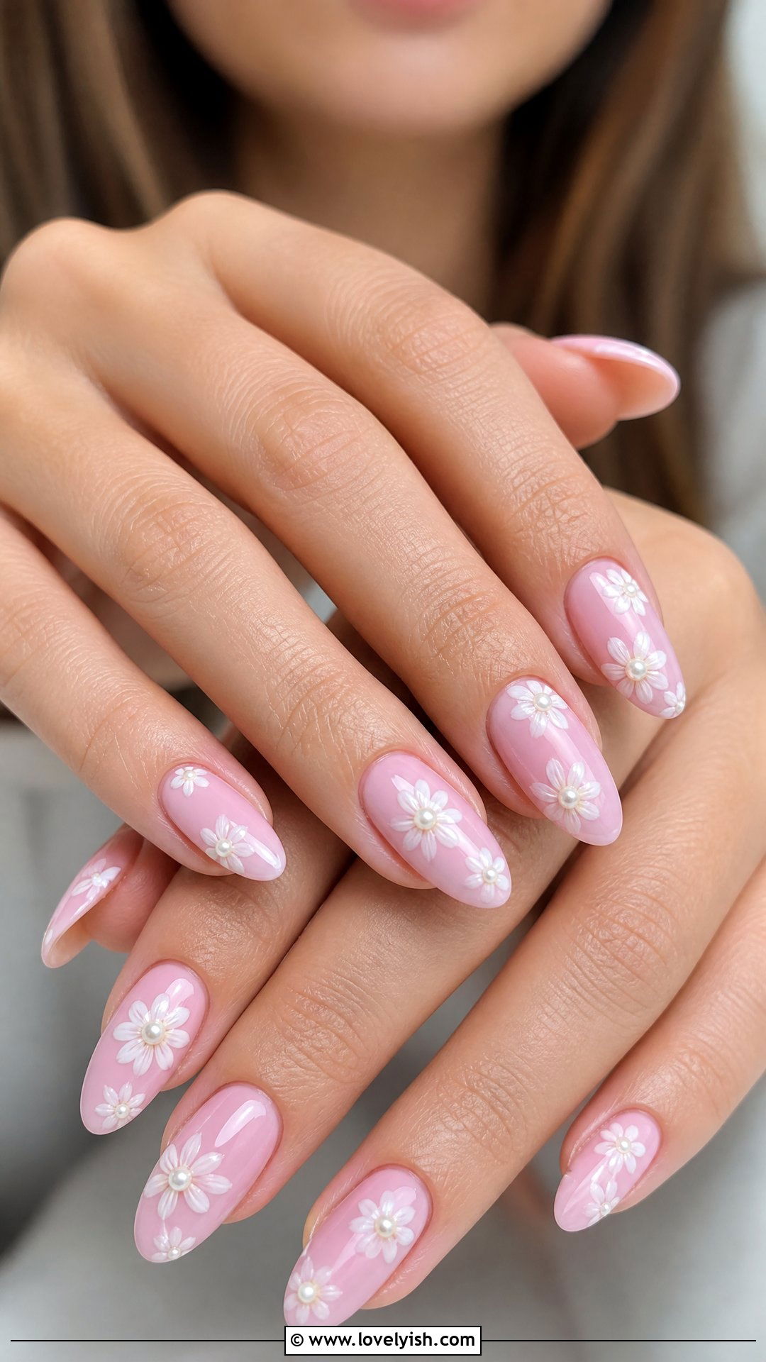 Pearl Floral Spring Nails - 50 pearl nails - 50 pearl nails