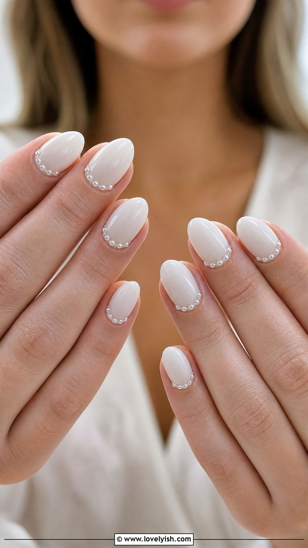 Pearl Halfmoon Bridal Nails - 50 bridal nails - 50 bridal nails
