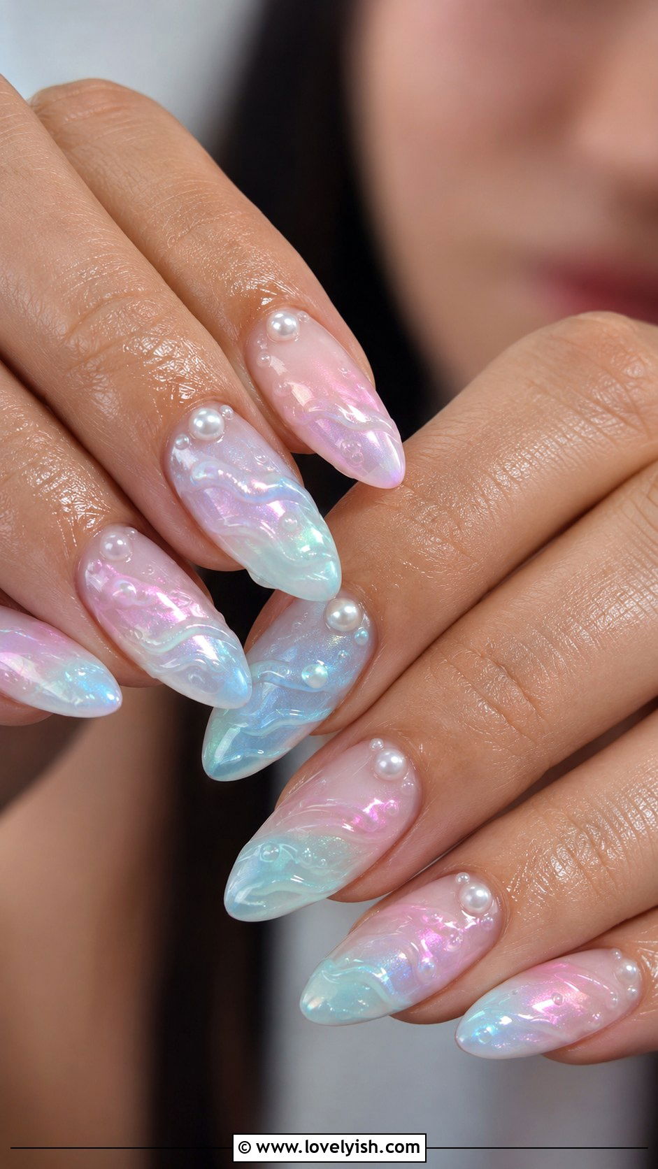 Pearl Mermaid Ocean Nails - 50 ocean nails - 50 ocean nails