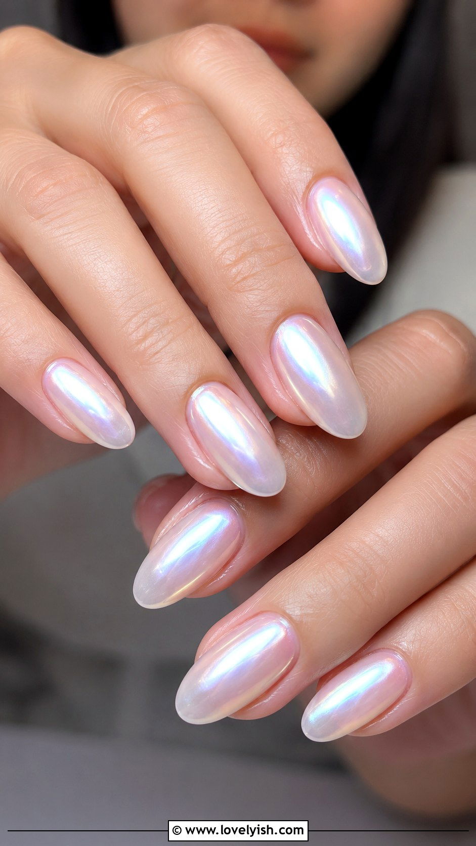 Pearl Shimmer Nails - 50 trendy simple nail designs - 50 trendy simple nail designs