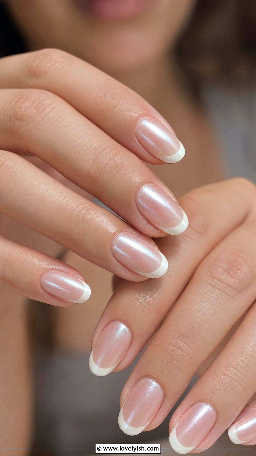 Pearl White French Nails - 50 cute nails - 50 cute nails