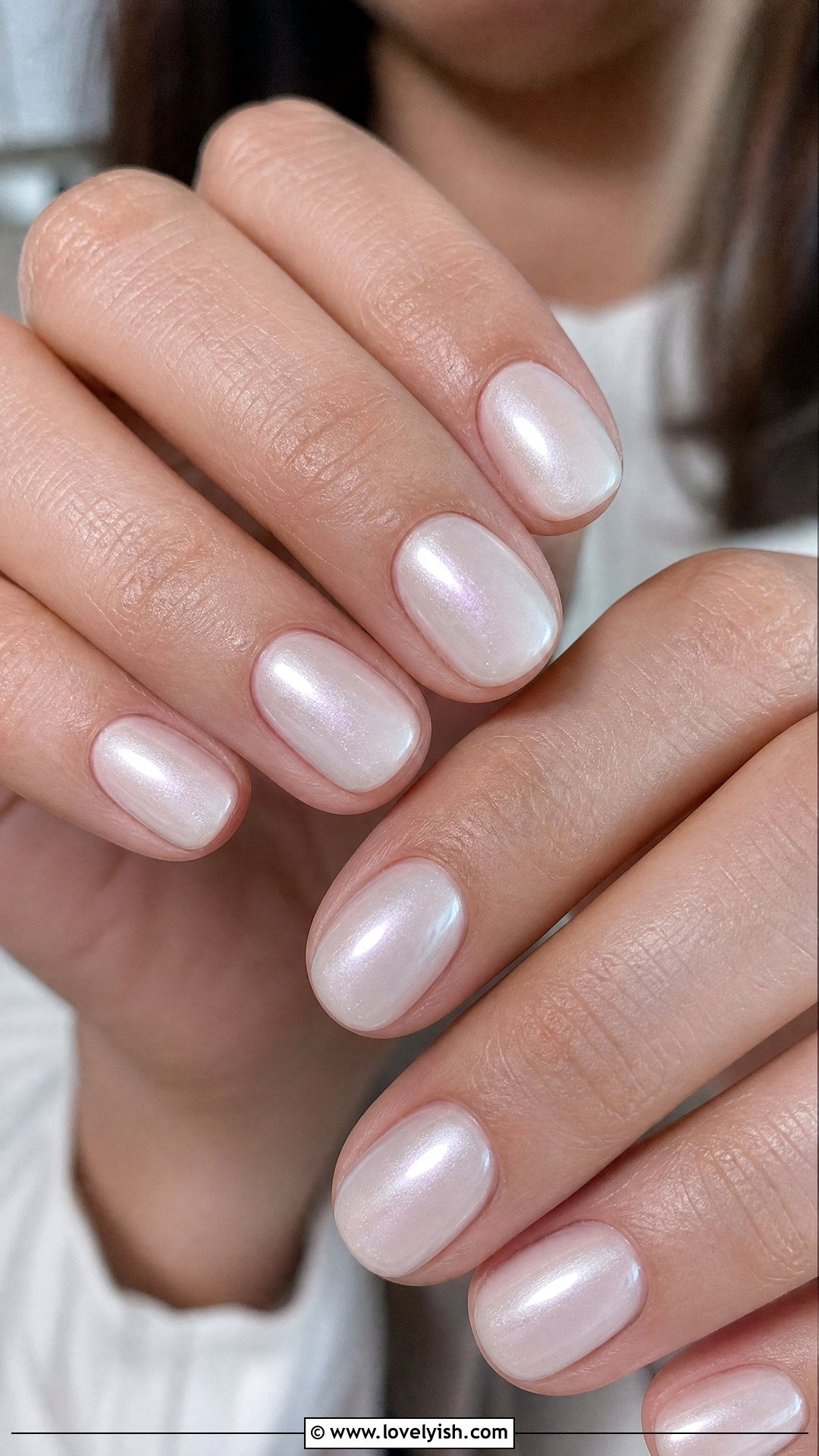 Pearl White Glazed Nails - 29 nails for older women - 29 nails for older women