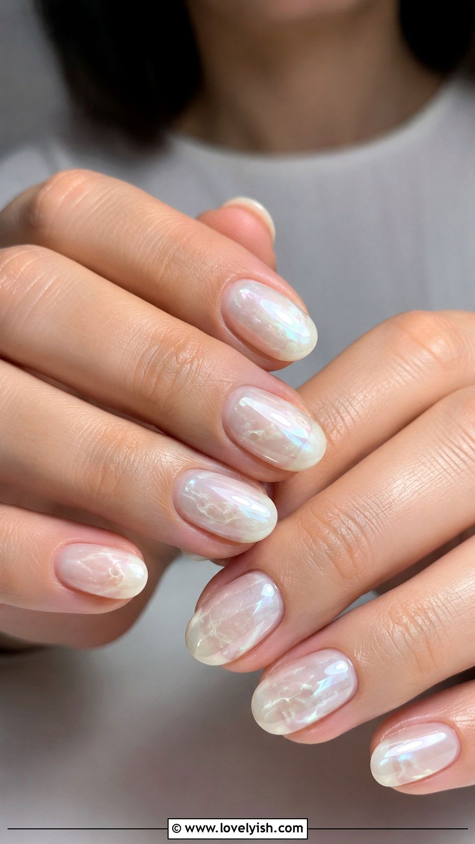 Pearl White Marble Nails - 38 marble nail designs - 38 marble nail designs