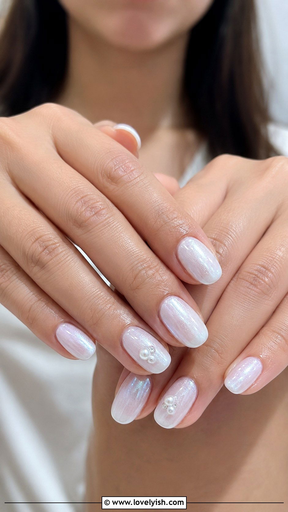 Pearl White Oval Nails - 50 oval nails - 50 oval nails