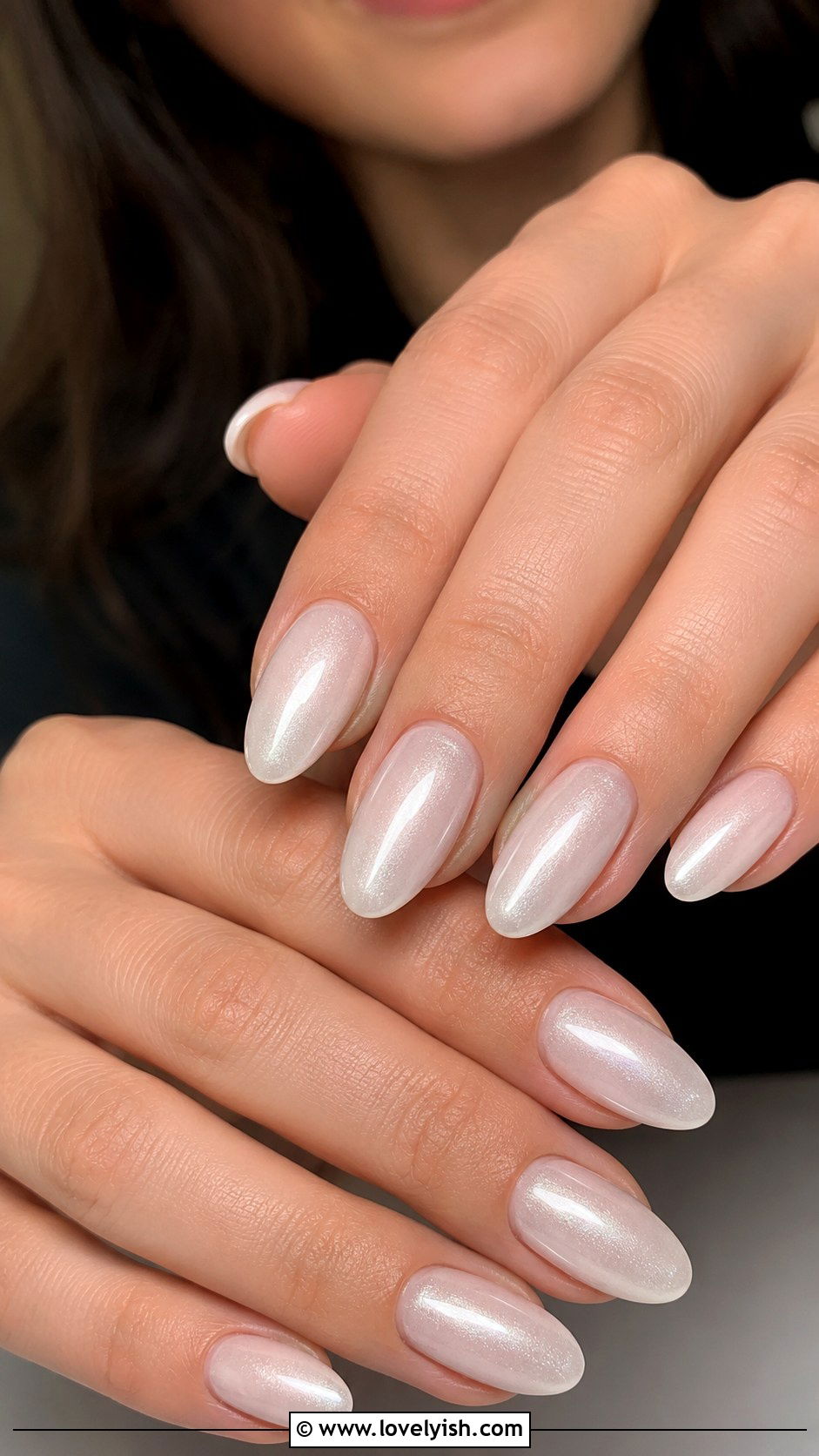 Pearl White Shimmer Nails - 42 easy nail art ideas - 42 easy nail art ideas