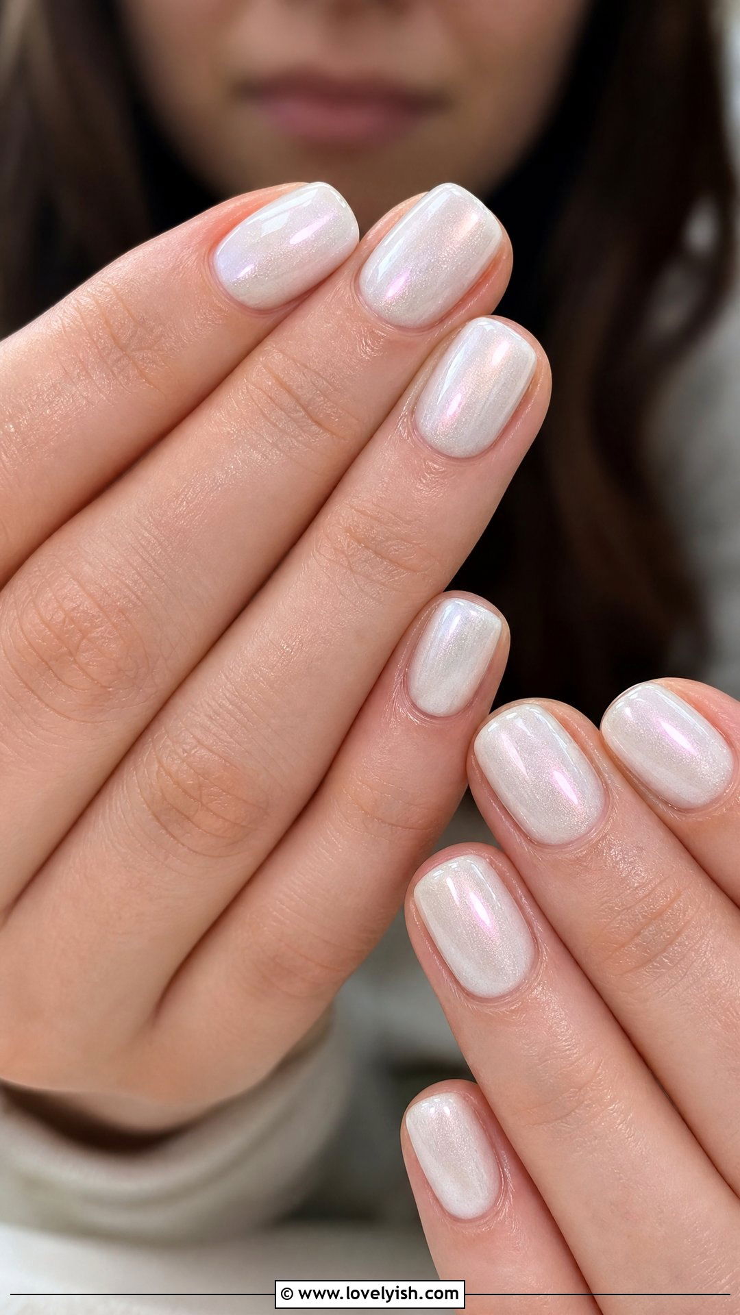 Pearl White Short Acrylic Nails - 50 short acrylic nails - 50 short acrylic nails
