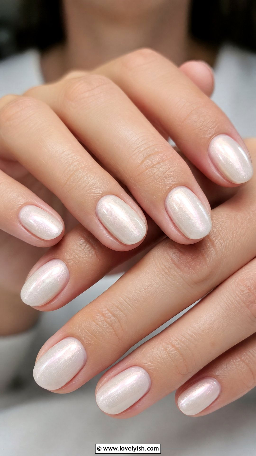 Pearl White Short Nails - 35 short nails designs - 35 short nails designs