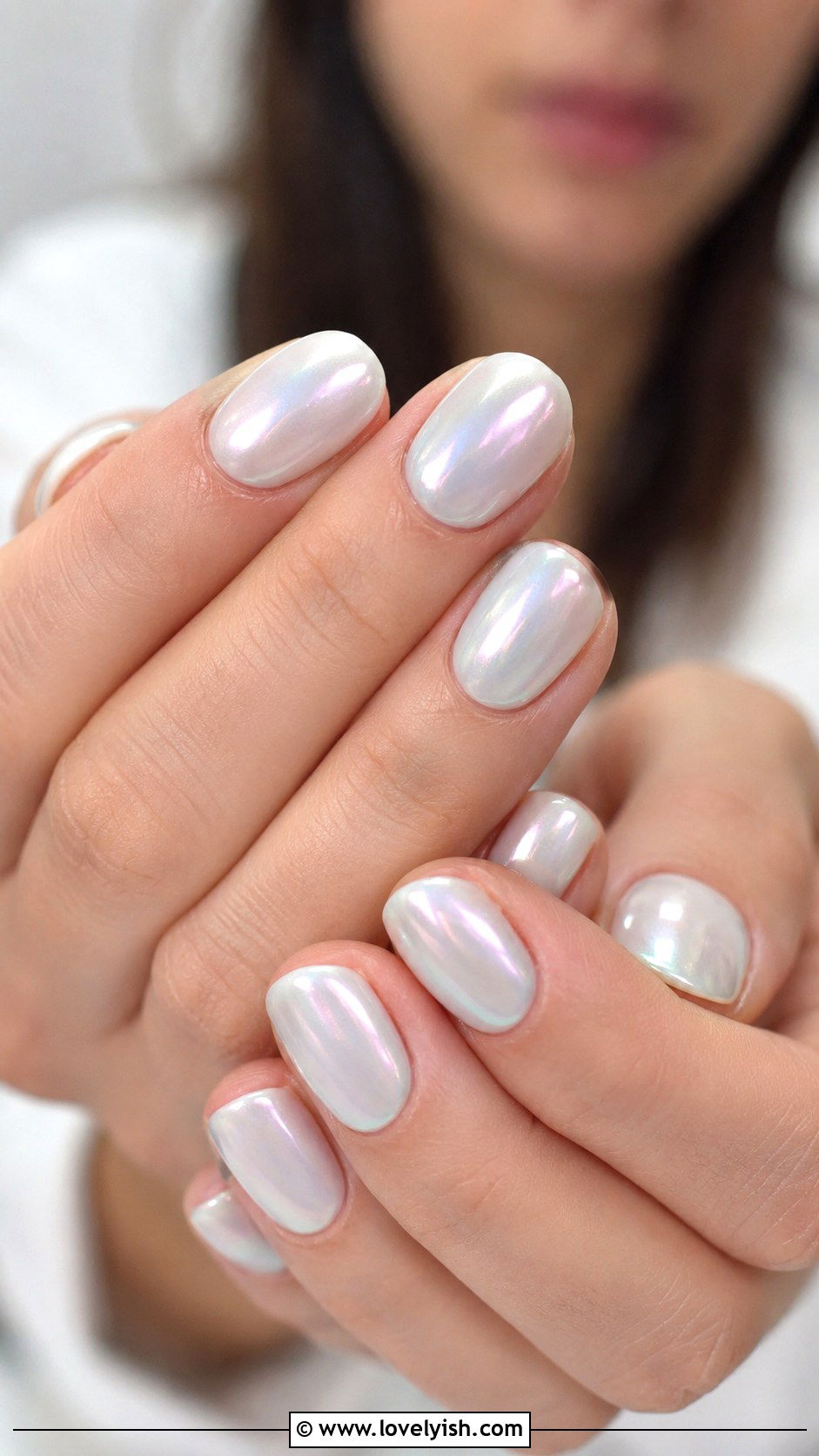 Pearl White Short Nails - 25 short nails design ideas - 25 short nails design ideas