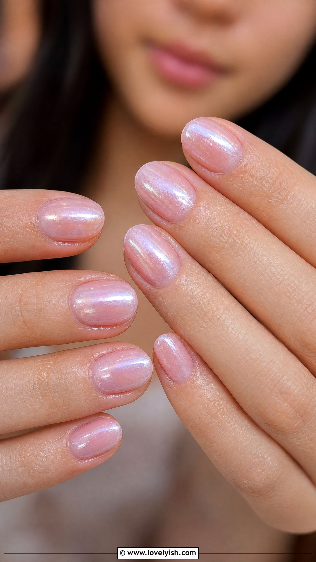 Pearlescent Sheer Pink Nails - 50 sophisticated nails - 50 sophisticated nails