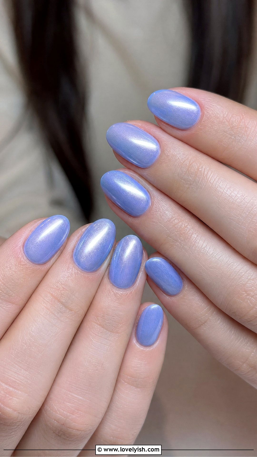 Periwinkle Blue Glazed Nails - 25 blue nail design ideas - 25 blue nail design ideas
