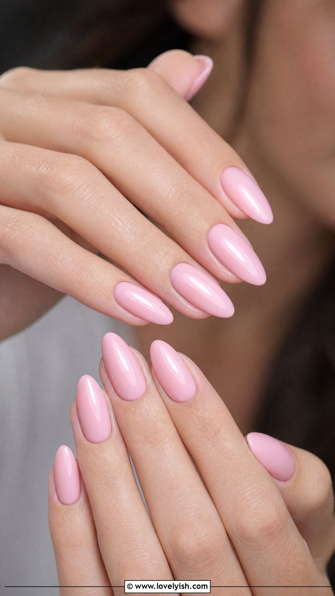 Petal Pink Almond Nails - 50 classy spring nail designs - 50 classy spring nail designs