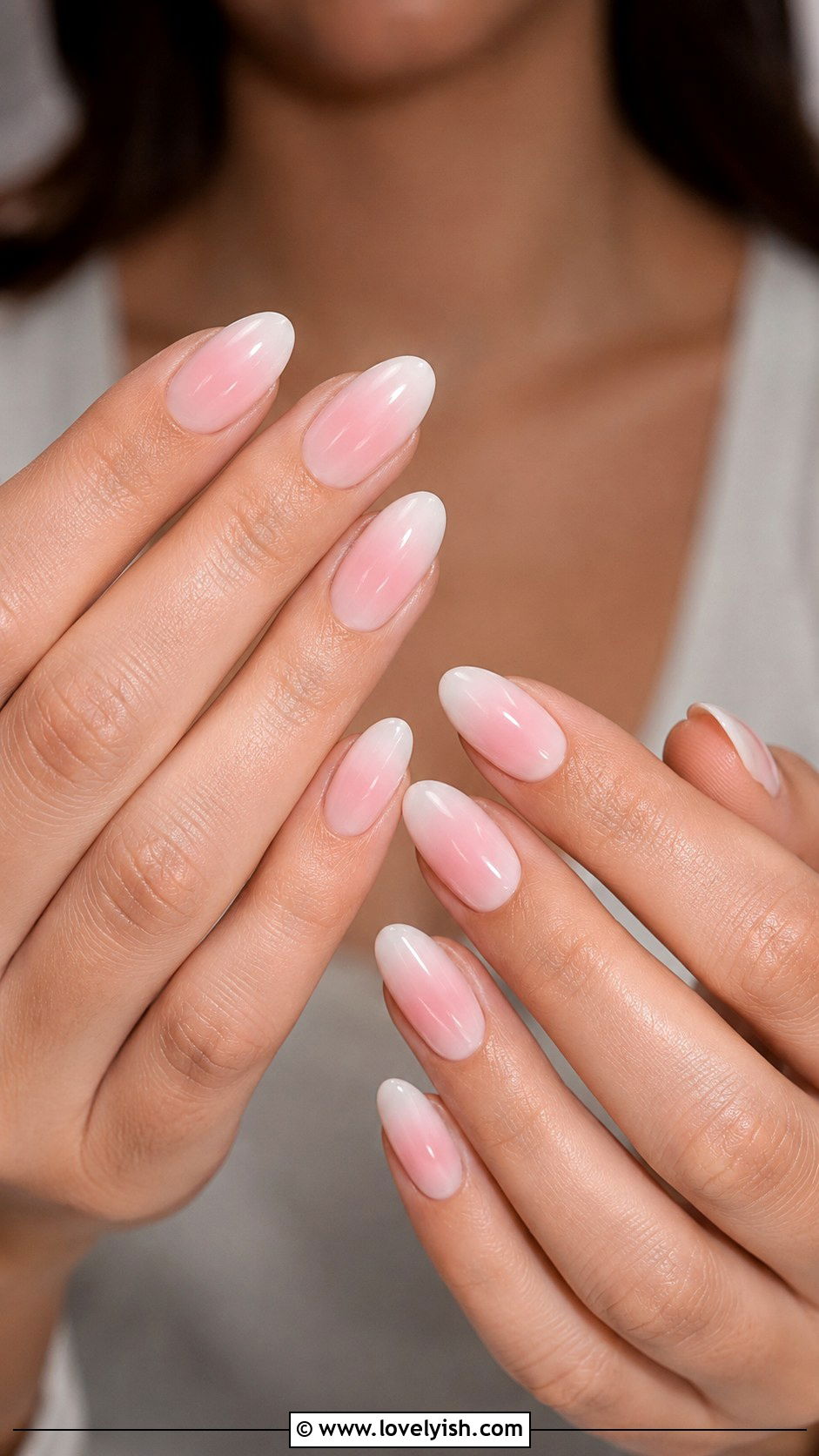 Pink Aura Almond Nails - 50 almond nails - 50 almond nails
