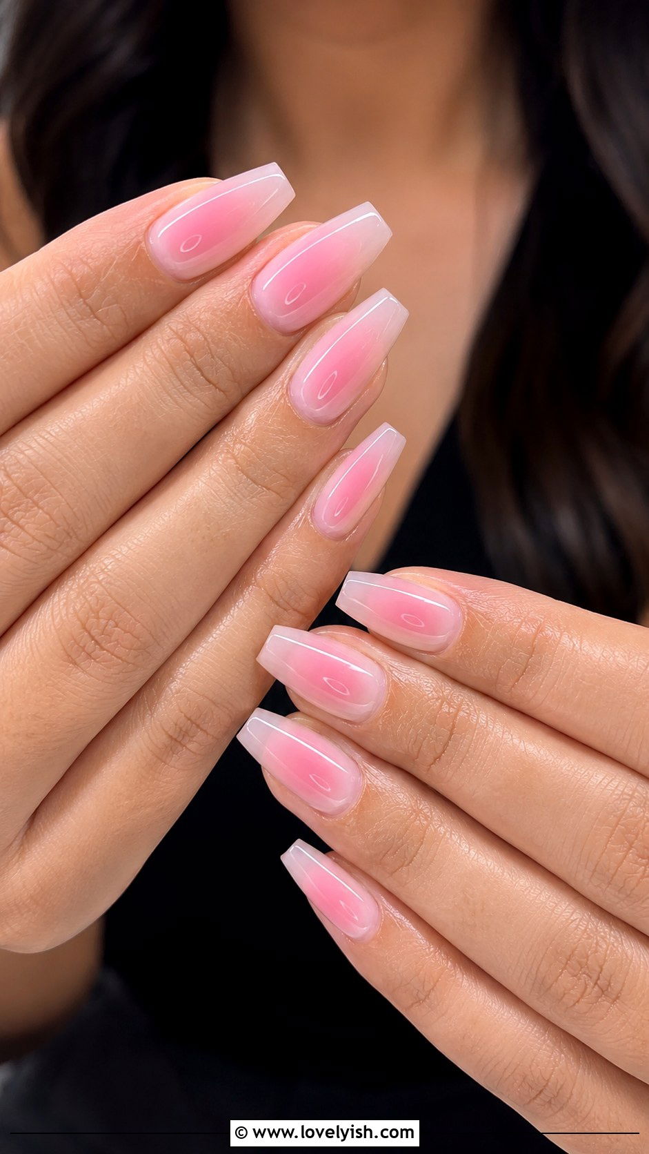 Pink Aura Glow Nails - 50 april nail designs - 50 april nail designs