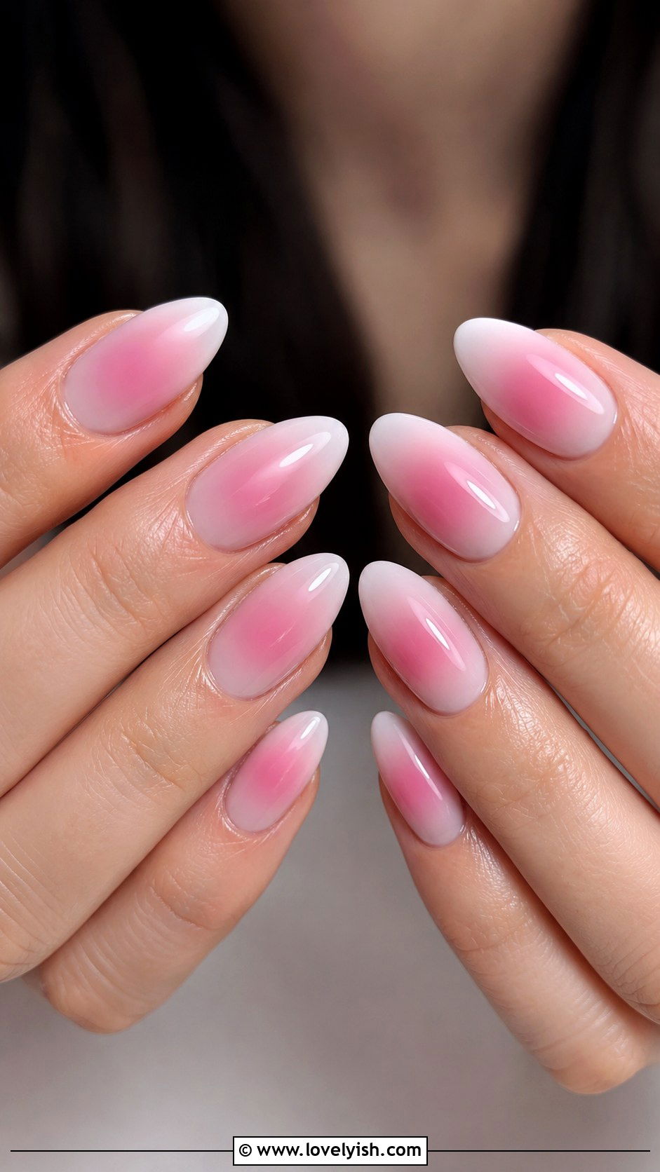Pink Aura Gradient Nails - 50 baby shower nails - 50 baby shower nails