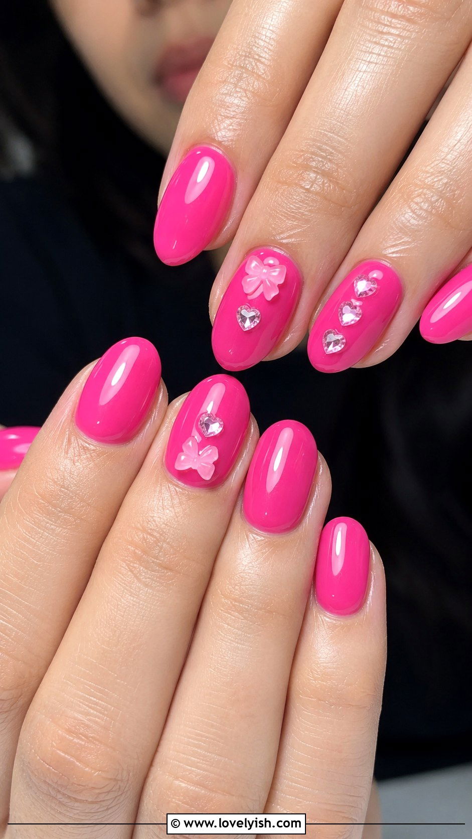 Pink Bubblegum Barbiecore Nails - 25 y2k nail designs - 25 y2k nail designs