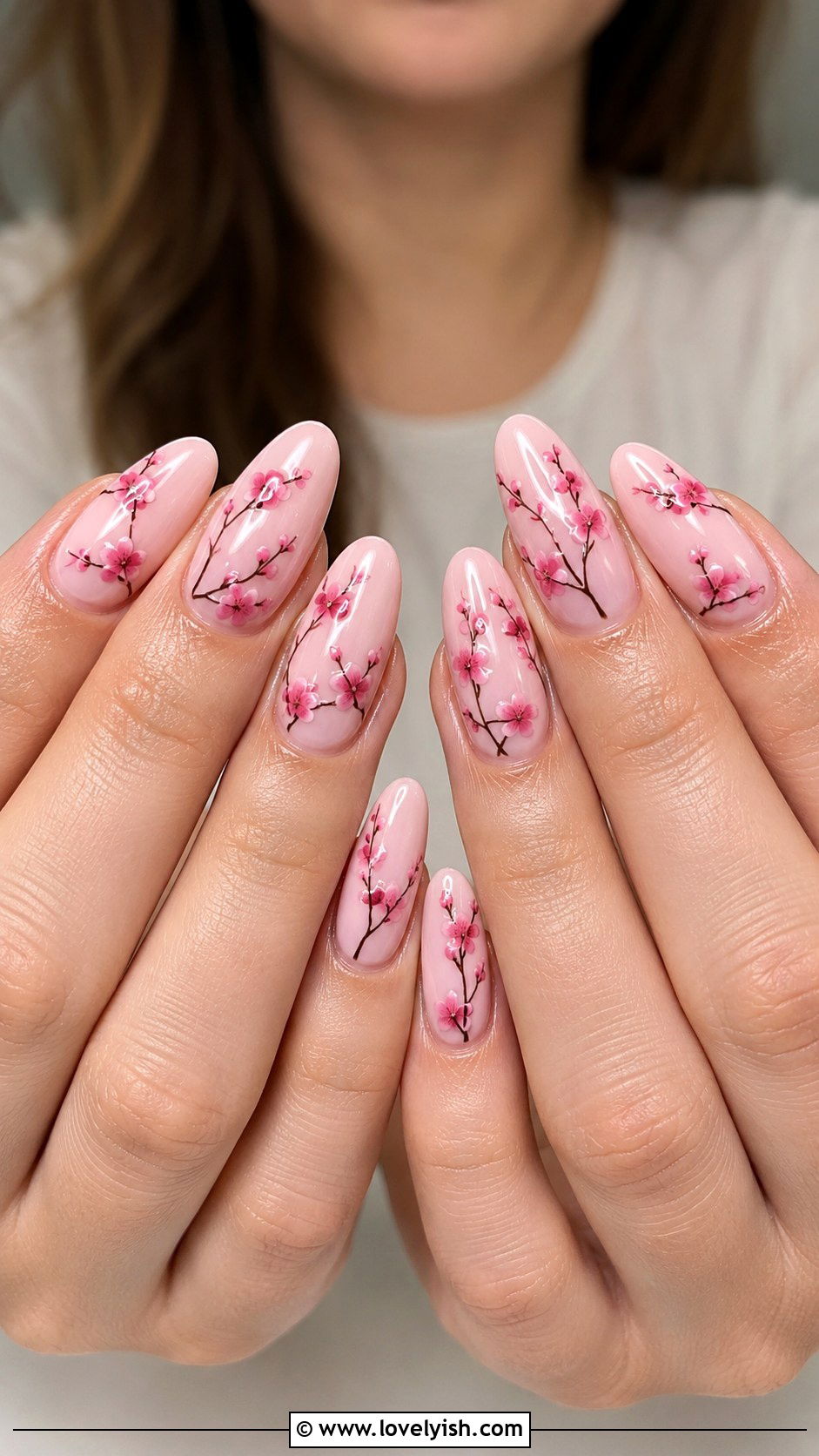 Pink Cherry Blossom Nails - 25 flower nails design ideas - 25 flower nails design ideas