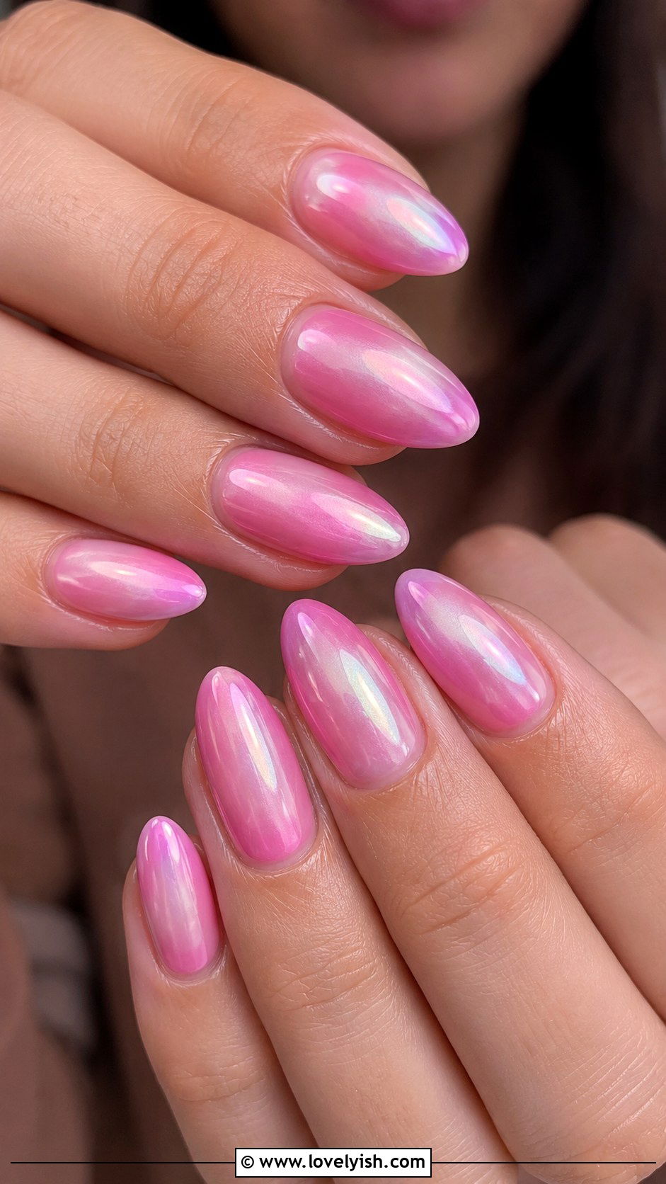 Pink Chrome Aura Nails - 50 pink chrome nails - 50 pink chrome nails