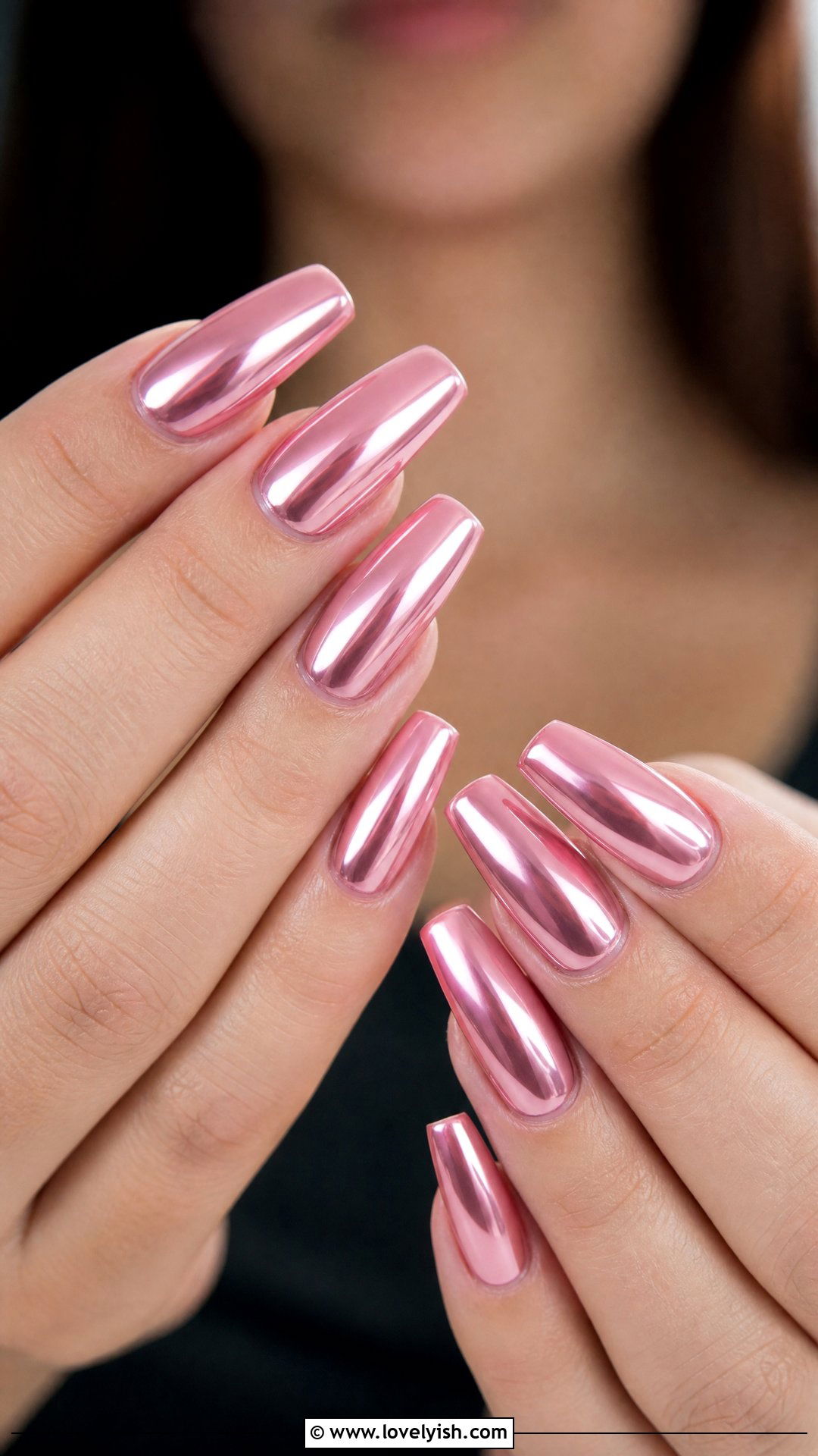 Pink Chrome Nails - 50 popular nail designs - 50 popular nail designs