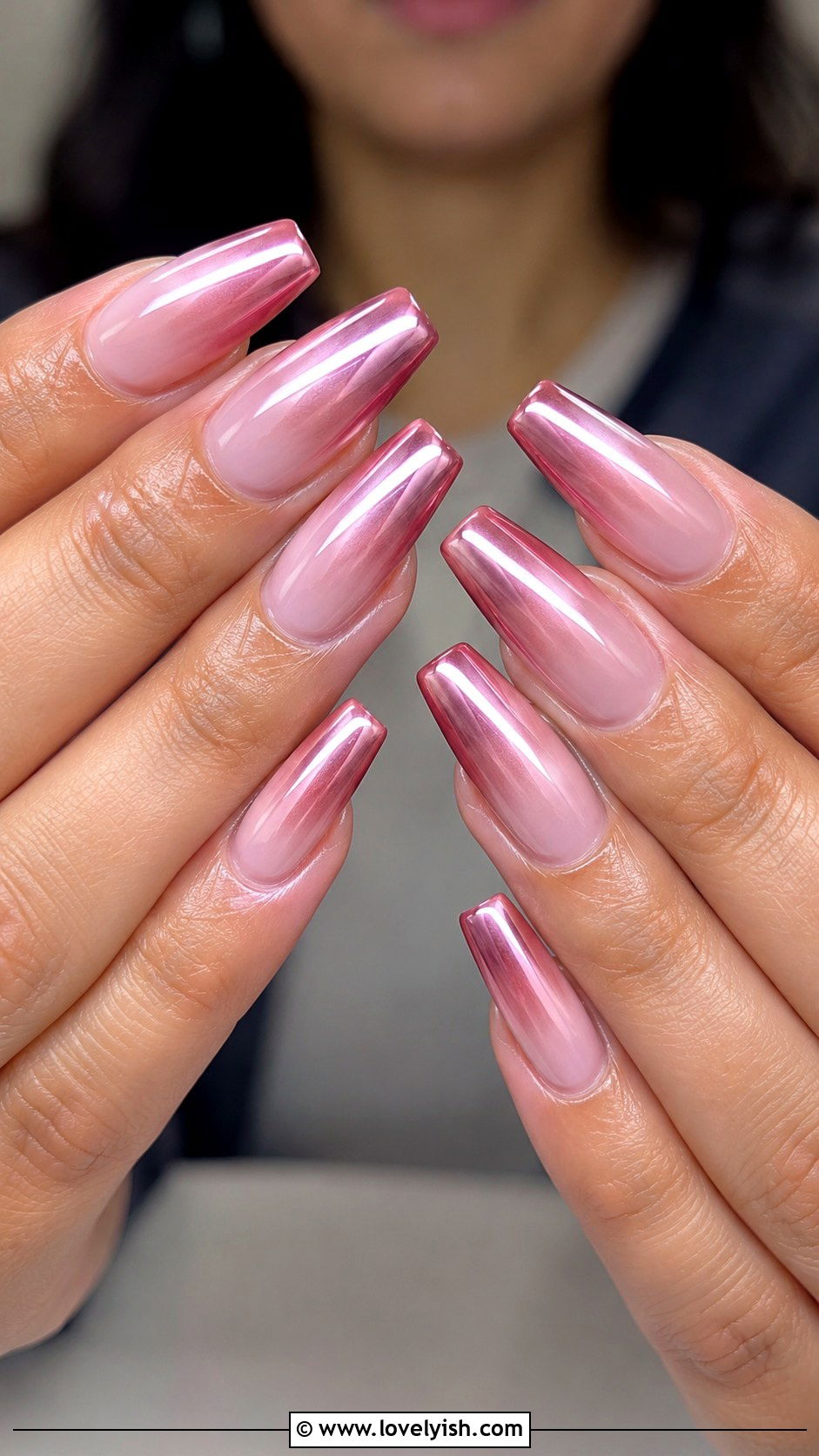 Pink Chrome Ombre Nails - 50 pink chrome nails - 50 pink chrome nails