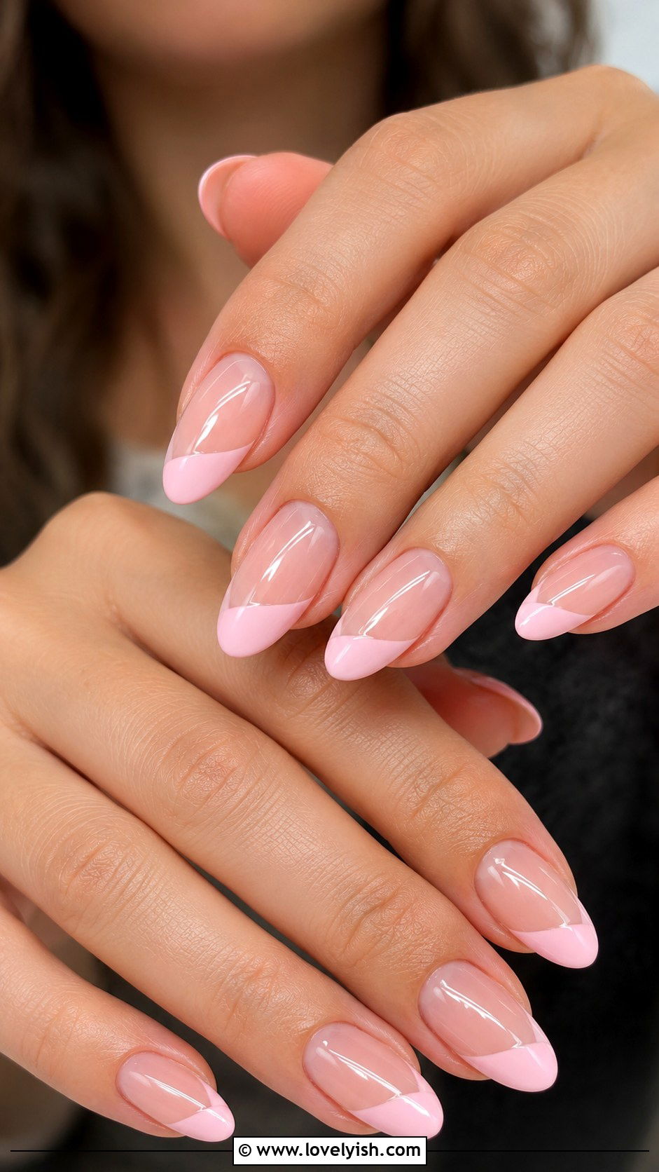 Pink Diagonal French Tip Nails - 50 pink french tip nails - 50 pink french tip nails