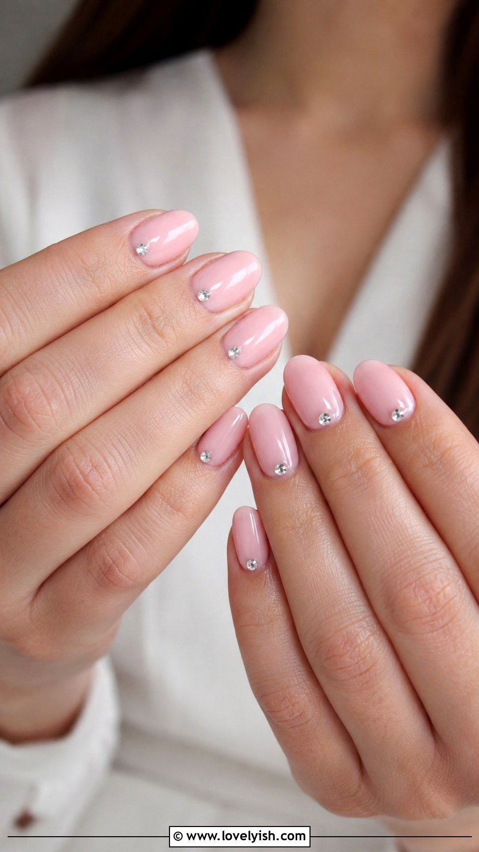 Pink Diamond Accent Nails - 50 balletcore nails - 50 balletcore nails
