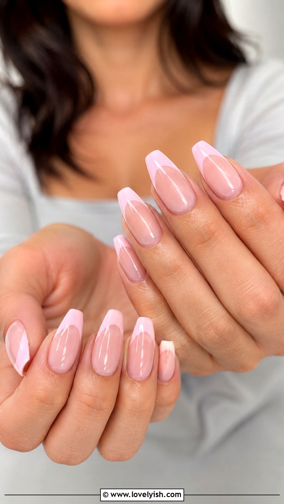 Pink French Tip Balletcore Nails - 50 balletcore nails - 50 balletcore nails