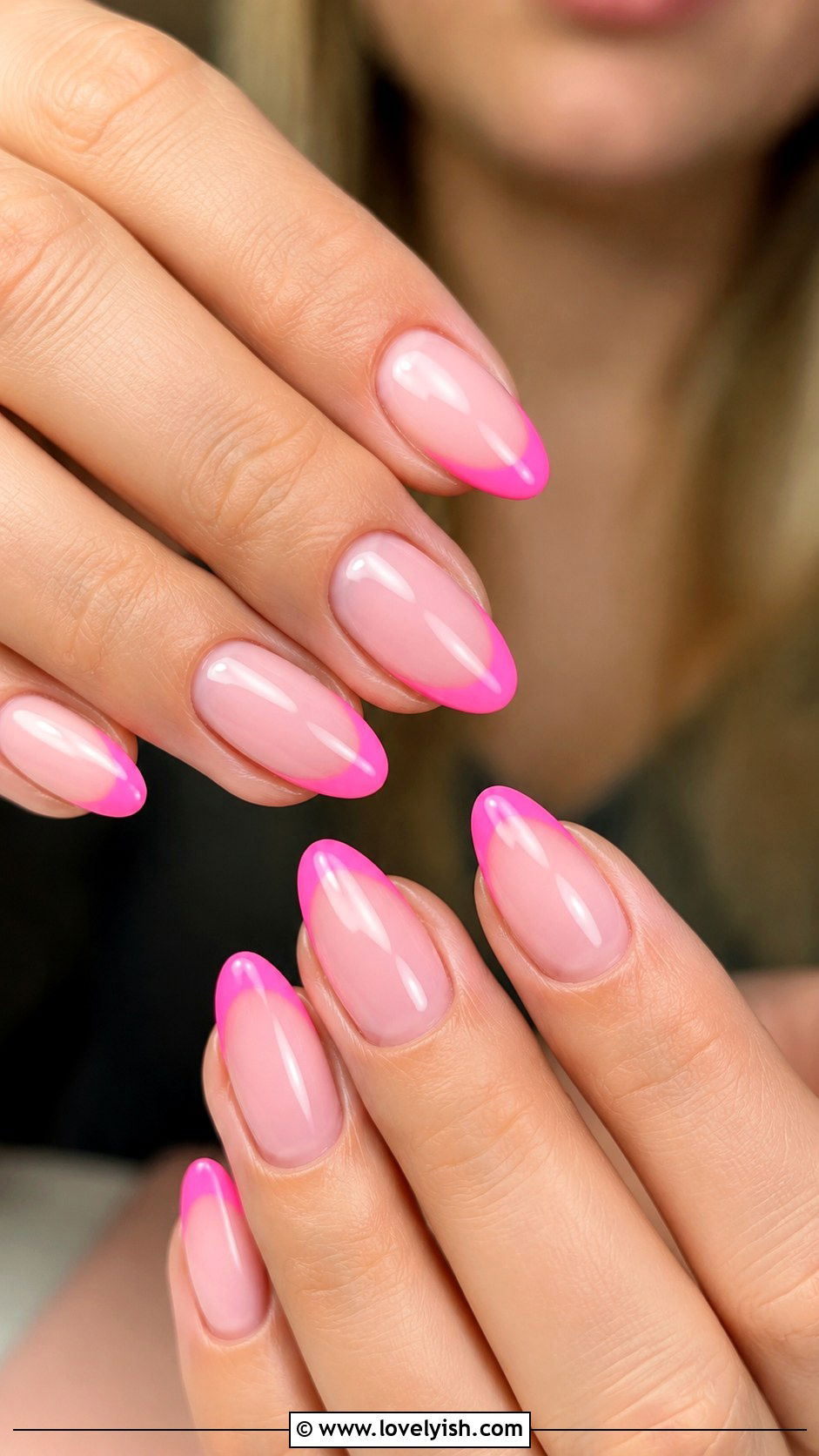 Pink French Tip Nails - 25 french manicure ideas - 25 french manicure ideas