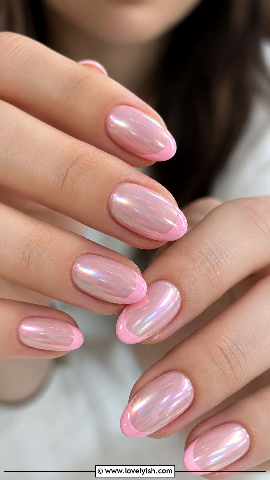 Pink Glazed Donut French Tip Nails - 50 pink french tip nails - 50 pink french tip nails