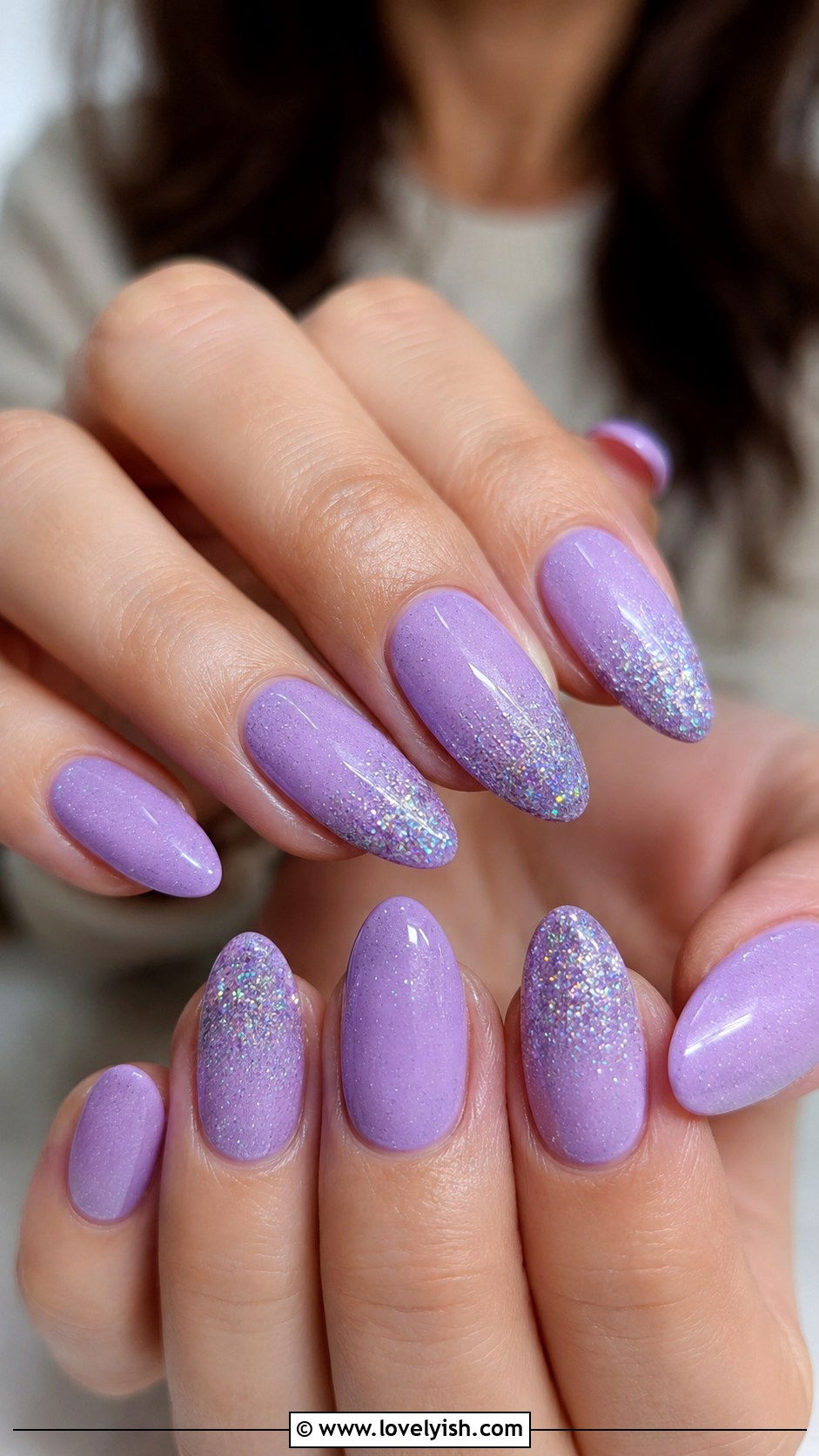 Pink Glitter Ombre Nail Design - 45 cute nail designs - 45 cute nail designs